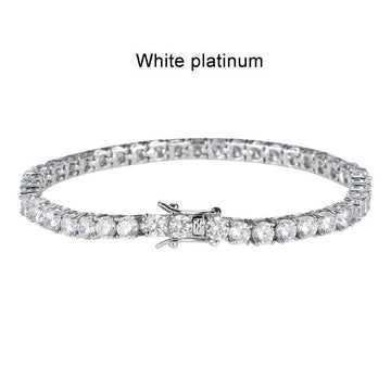 Sparkling Real D Colour VVS 4mm Moissanite Full High Quality Moissanite Diamonds Tennis Bracelet - Fine Jewellery - The Jewellery Supermarket